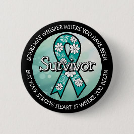 Survivor SA Teal Awareness Ribbon Knapp