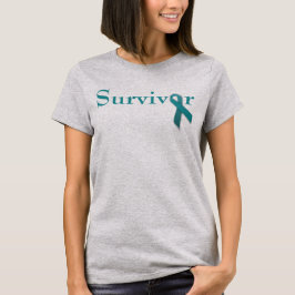 Survivor teal ribbon t shirt