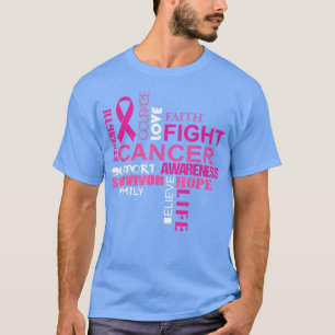 Survivor tror på Rosa Ribbon Breast Cancer Aw T Shirt
