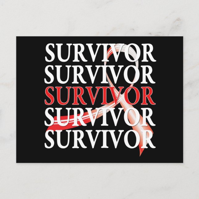 Survivor Whimsical Collage Oral Cancer Vykort (Framsida)