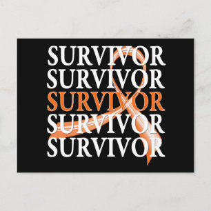 Survivor Whimsical Collage v2 Kidney Cancer Vykort