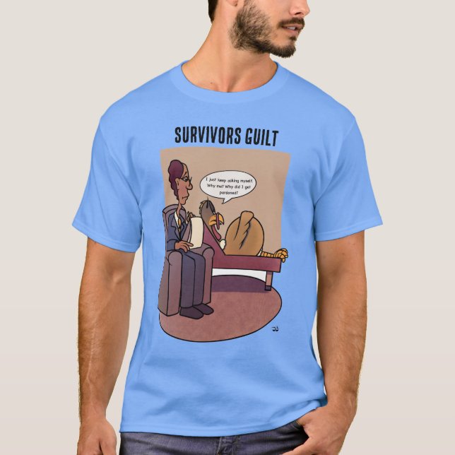 Survivor's Guilt Blue T Shirt (Framsida)