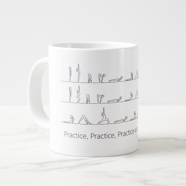 Surya Namaskar_Ashtanga Vinyasa Yoga Mugg Jumbo Mugg (Framsida vänster)