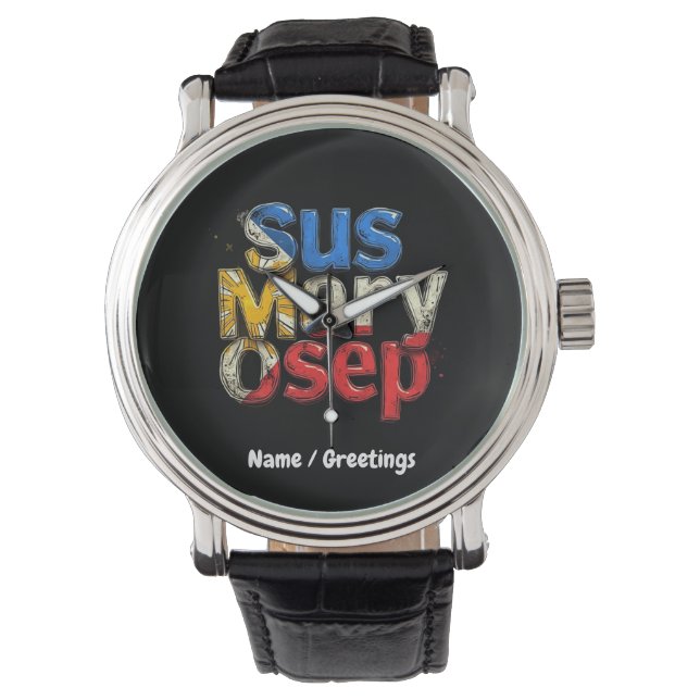 Sus Mary Osep Filipino Pride Anpassade Armbandsur (Framsida)