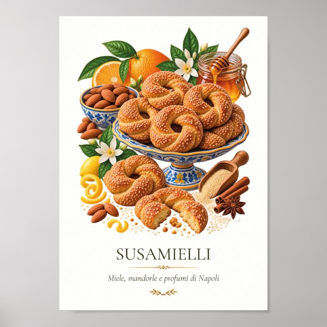 Susamielli – Vintage Italian Dessert Poster (Framsidan)