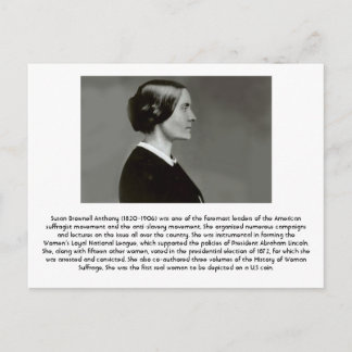 Susan B. Anthony - Feminist Vykort