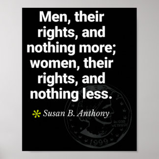 Susan B Anthony Feministisk Jämställdhet Rösträtt  Poster