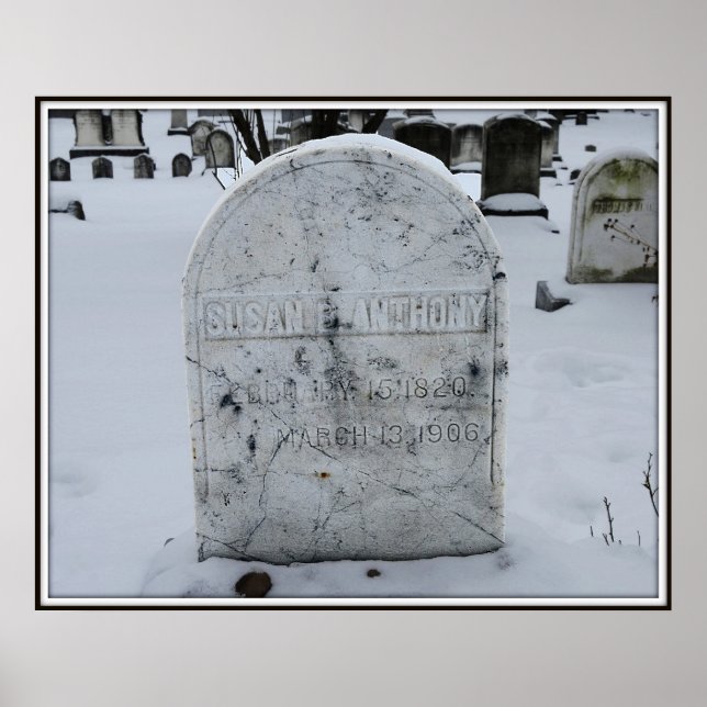 Susan B. Anthony Grave Headstone Poster (Framsidan)