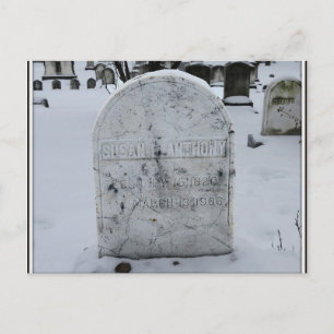 Susan B. Anthony Grave Headstone Vykort