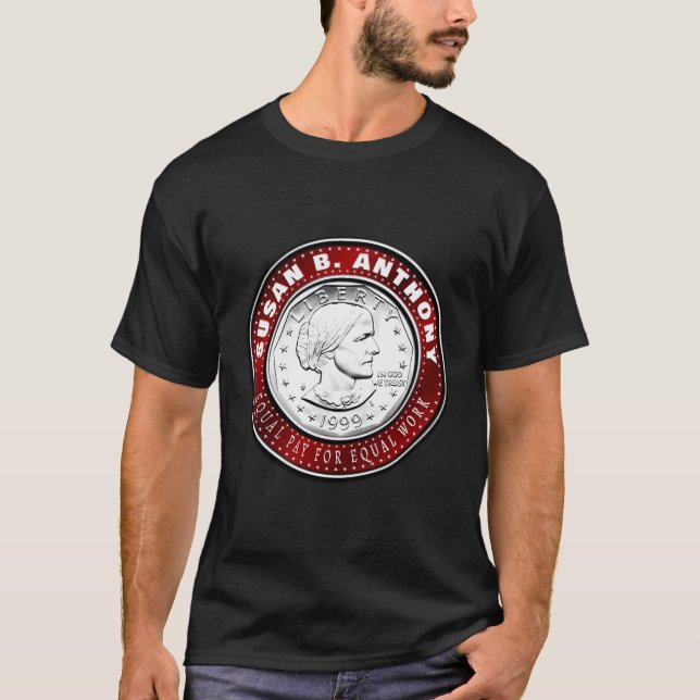 Susan B Anthony Leading Sufferagist for Gender Equ T Shirt (Framsida)