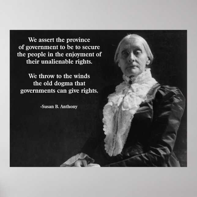 Susan B. Anthony Quote Poster (Framsidan)