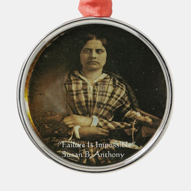 Susan B Anthony Visdoms Citat Presentkort & Kort Julgransprydnad Metall (Framsidan)