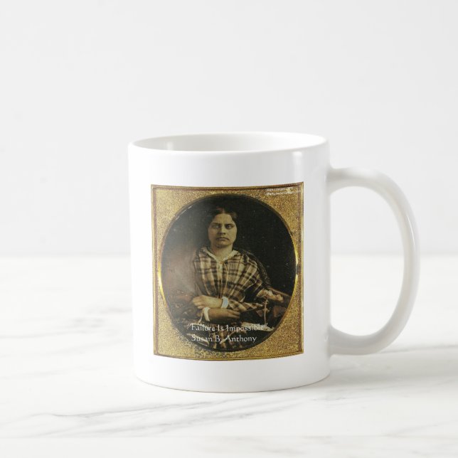 Susan B Anthony Visdoms Citat Presentkort & Kort Kaffemugg (Höger)