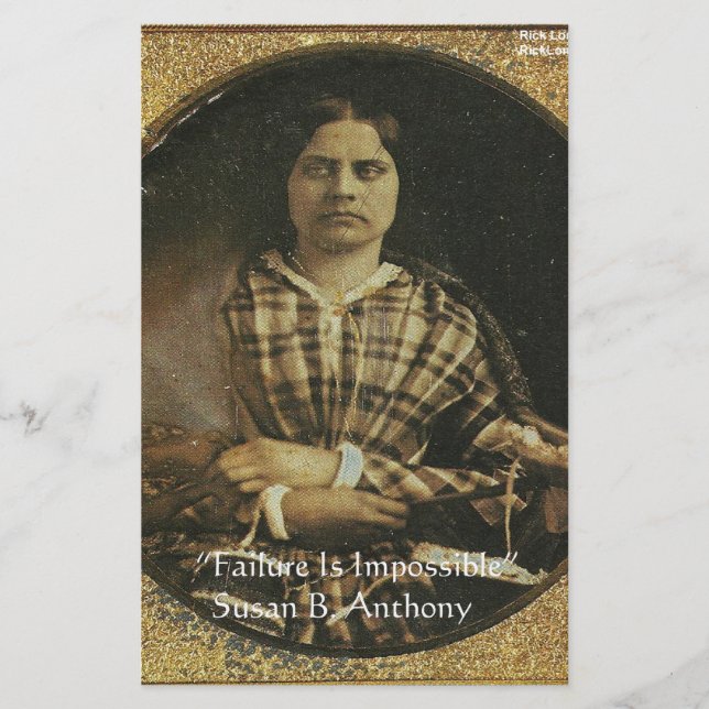 Susan B Anthony Wisdom Quote Gifts & Cards Brevpapper (Framsida)
