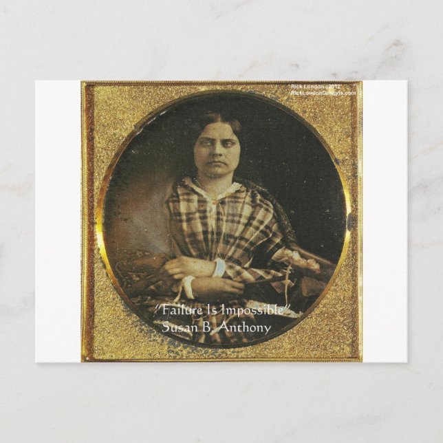 Susan B Anthony Wisdom Quote Gifts & Cards Vykort (Framsida)