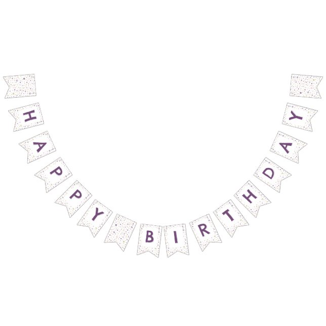 Susan Confetti Watercolor Dots Bunting Flagga (Alla)