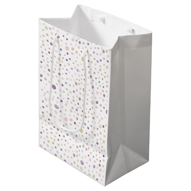 Susan Confetti Watercolor Dots Gift Bag (Framsidan Vinklad)