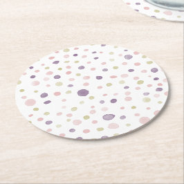 Susan Confetti Watercolor Dots Pappersunderlägg Underlägg Papper Rund