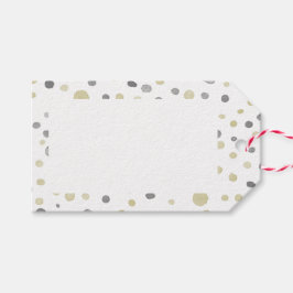 Susan Confetti Watercolor Prickar Presentkort Presentetikett