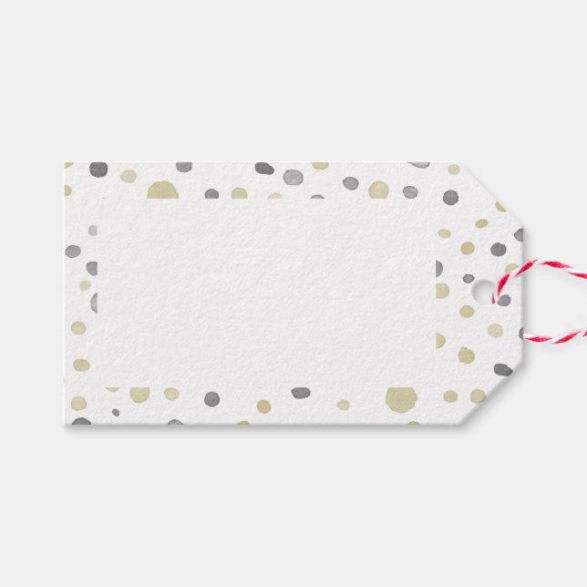 Susan Confetti Watercolor Prickar Presentkort Presentetikett (Framsidan (Horizontal))