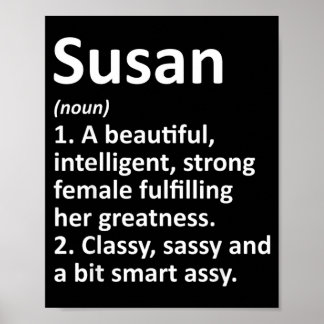 Susan Definition Personligt Namn Rolig Jul Poster