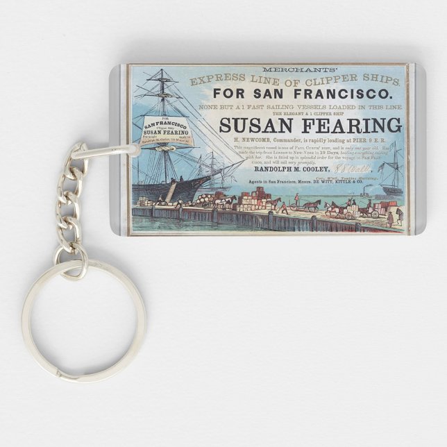 Susan Fearing Clipper segelfartyg 1900 Nyckelring (Skapare uppladdad)