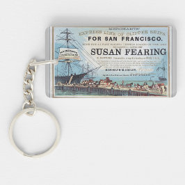 Susan Fearing Clipper segling frakt 1900 Nyckelring