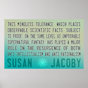 Susan Jacoby Obetänksam tolerans Poster
