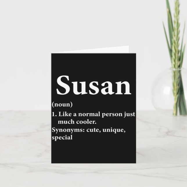 Susan Name Definition Funny D  Kort (Framsida)