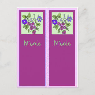 Susan Personlig Bookmark Postcard Vykort