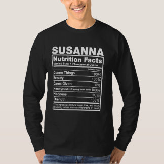 Susanna Nutrition Facts T-Shirt Susanna Namn Birth