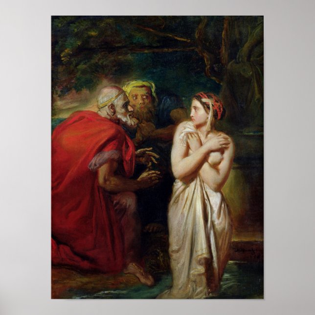 Susanna och Elders, 1856 Poster (Framsidan)