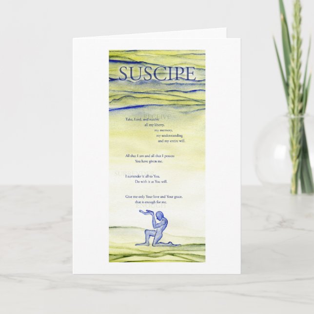 Suscipe (bön av St Ignatius) Kort (Framsida)
