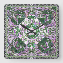 Susea Blu Studios Garden Mandela Clock Fyrkantig Klocka