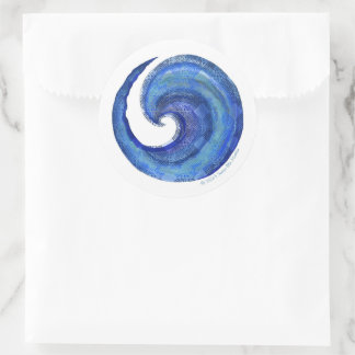 Susea Blu Studios Vatten Sticker Runt Klistermärke