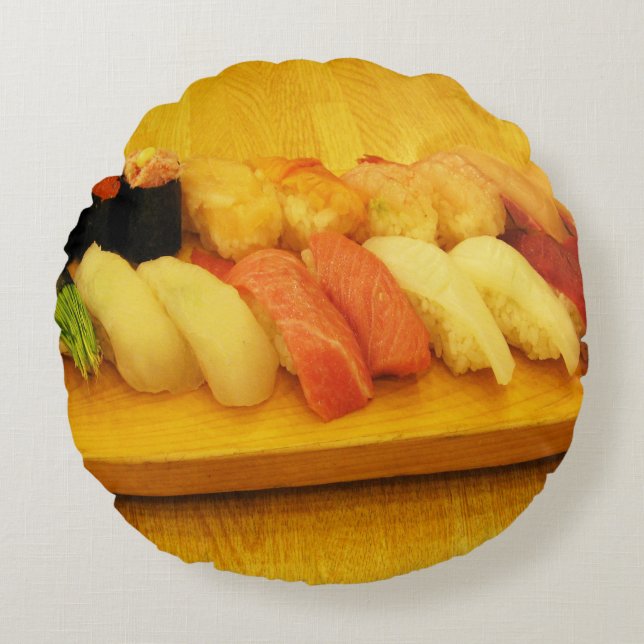 Sushi 寿 司 rund kudde (Framsidan)