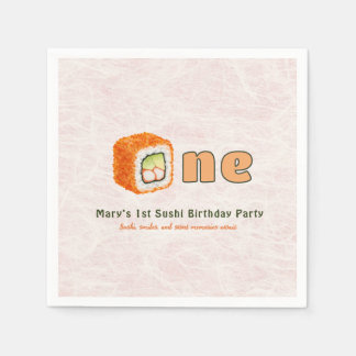 Sushi- 1st Birthday Pappersservett