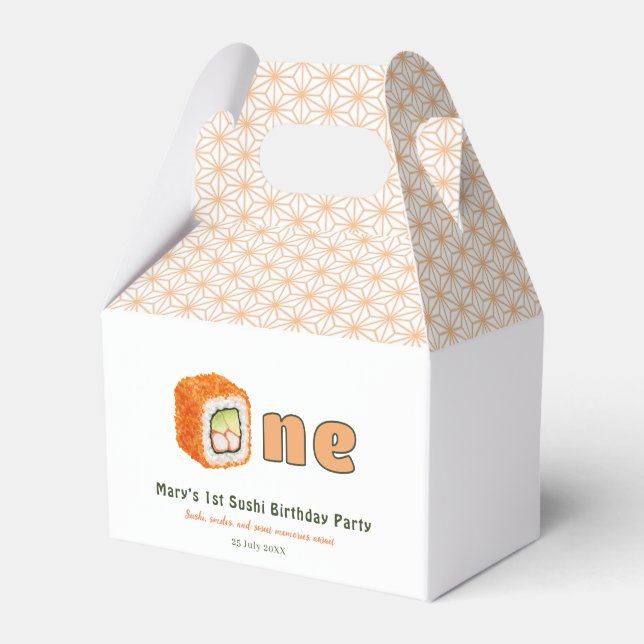 Sushi- 1st Birthday Presentaskar (Framsidan Sidan)