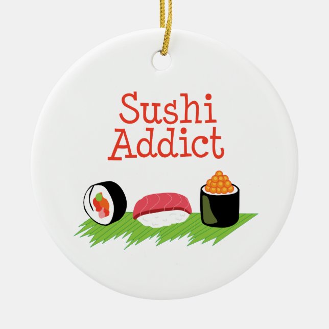 Sushi Addict Julgransprydnad Keramik (Framsidan)