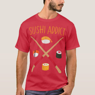 Sushi Addicts Chopstick Funny Japanska Food Älskar T Shirt