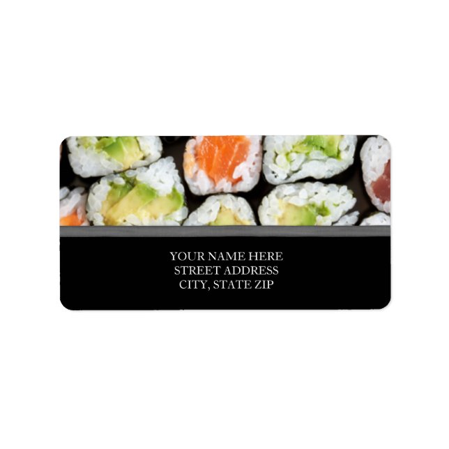 Sushi Adressetiketters Adressetikett (Framsidan)
