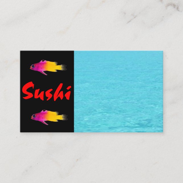 Sushi Affärskort Visitkort (Framsida)