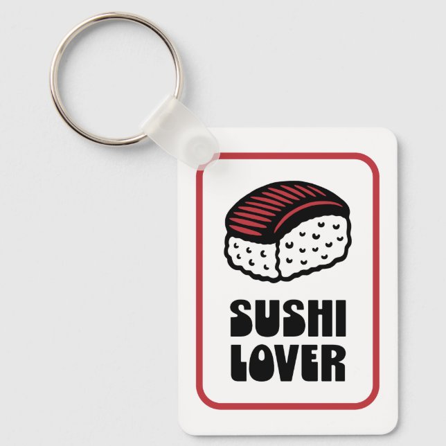 Sushi älskare nigiri retro-estetisk nyckelring (Framsida)