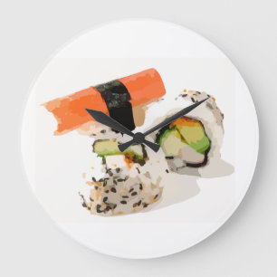 SUSHI älskare Wall Clocks Stor Klocka