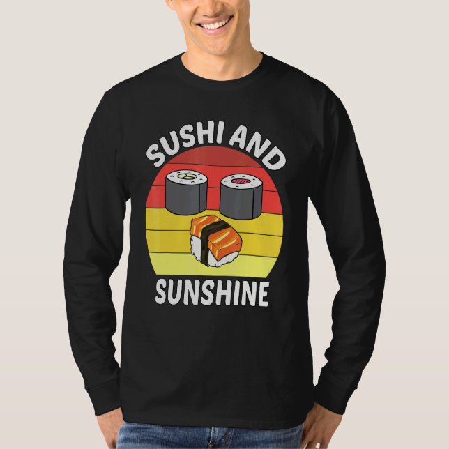 Sushi and Sunshine Japan Food T Shirt (Framsida)