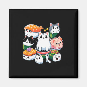 Sushi Anime Cat Sushi Älskare Gift Magnet