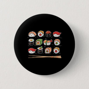 Sushi Anime Kawaii Japanska Food Älskare Otaku Man Knapp