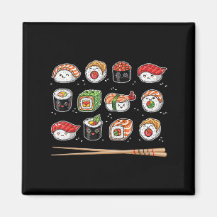 Sushi Anime Kawaii Japanska Food Älskare Otaku Man Magnet