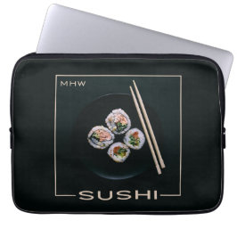 Sushi anpassningsbar monogram laptop sleeve
