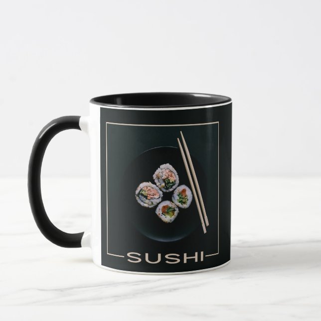 Sushi anpassningsbar monogram mugg (Vänster)